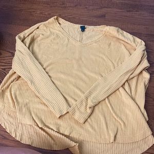 yellow long sleeve top